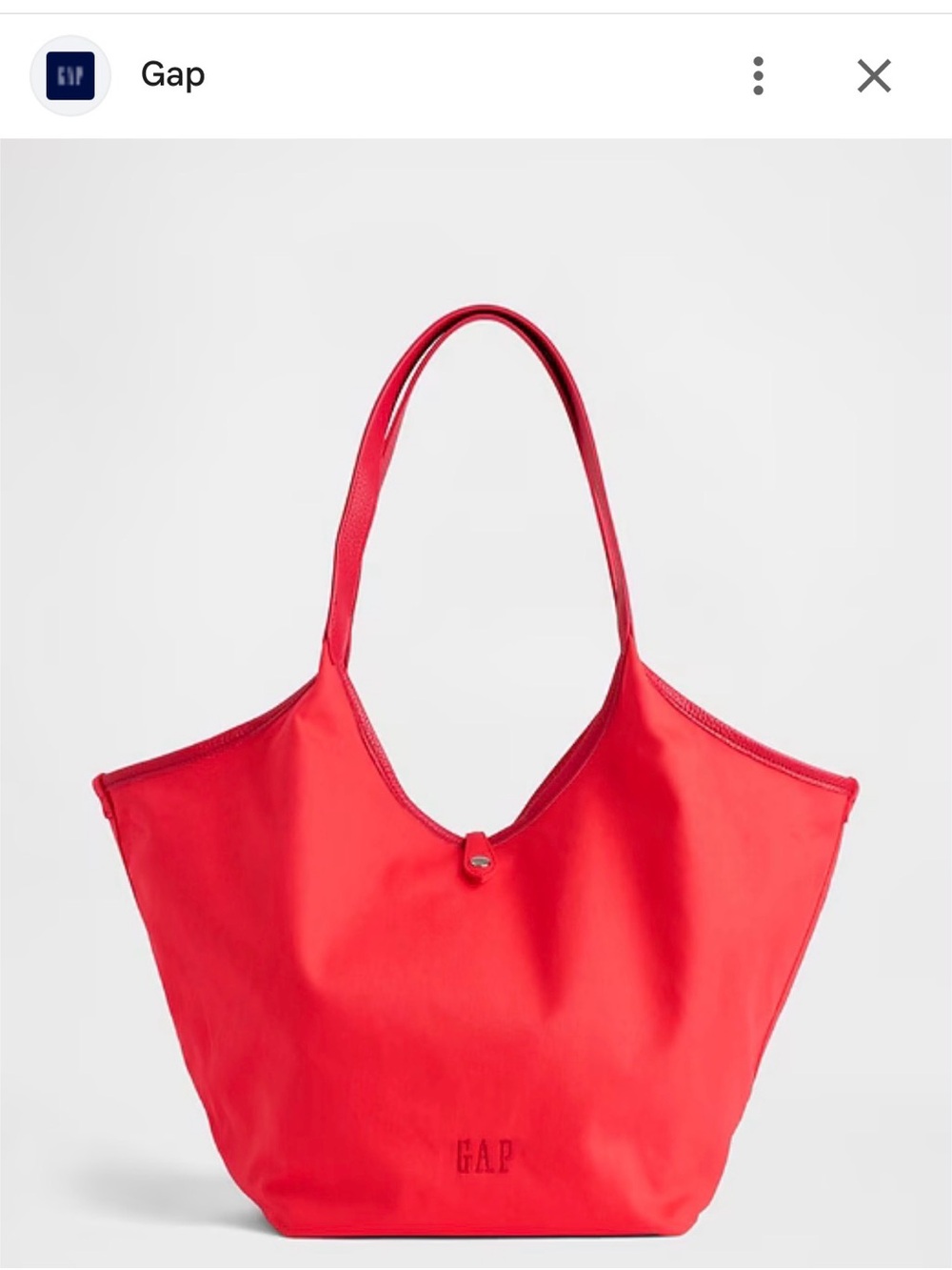 GAP Bright Red canvas Everyday Tote